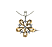 ARY Jewellers Silver Diamond Locket L009