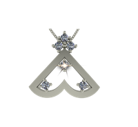 ARY Jewellers Silver Daimond Locket L001