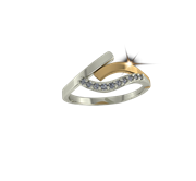 ARY Jewellers Silver Daimond Ring R02