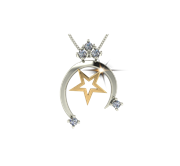 ARY Jewellers Silver Daimond Locket L08