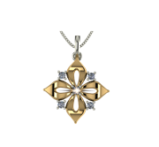 ARY Jewellers Silver Daimond Locket L03