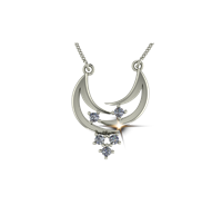 ARY Jewellers Silver Daimond Locket L006